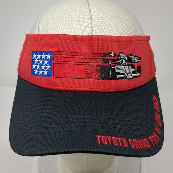 Toyota Grand Prix Of Long Beach Strapback Sun Visor Cap Red One Size My Hat Guy - Picture 2 of 9